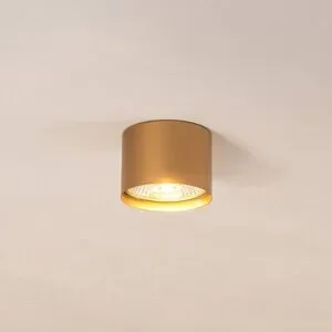 Deckenstrahler Chloe starr, gold Argon, dimmbar, messing / gold, für Wohn- / Esszimmer, Metall, Modern, Strahler