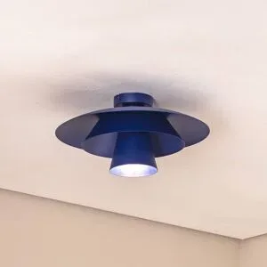 Deckenlampe Plato Luminex, dimmbar, blau, für Wohn- / Esszimmer, Metall, Modern, Deckenlampe