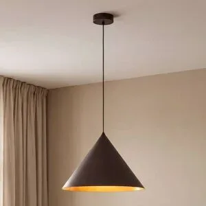 Hängeleuchte Cono, 1-flammig, Ø 50 cm, braun, E27 Cono TK Lighting, dimmbar, braun / rost, für Wohn- / Esszimmer, Metall, Modern