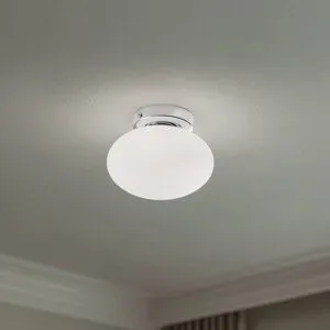 Deckenlampe Ufo Domiluce, dimmbar, weiß / opal, für Wohn- / Esszimmer, Glas, Modern, Deckenlampe