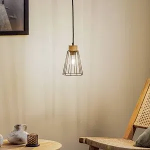 Holz Hängelampe Dorvi Envostar, dimmbar, für Wohn- / Esszimmer, Metall, Modern, Pendelleuchte
