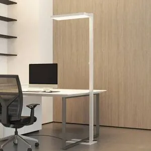 Arcchio LED-Stehleuchte Timon, 195 cm, weiß, 54 W, Aluminium Timon Arcchio, dimmbar, weiß / opal, für Arbeitszimmer / Büro, Aluminium, Modern