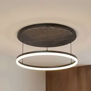 LED Deckenlampe Orven Lucande, dimmbar, schwarz, für Wohn- / Esszimmer, Metall, Modern, LED Deckenleuchte