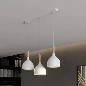 Hängelampe Noak Luminex, dimmbar, weiß / opal, für Wohn- / Esszimmer, Metall, Modern, Pendelleuchte
