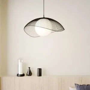 Hängelampe Fabronia Lindby, dimmbar, schwarz, für Wohn- / Esszimmer, Metall, Modern, Pendelleuchte
