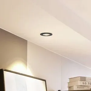 Arcchio LED-Downlight Zarik, schwarz, 2.700K Zarik Arcchio, dimmbar, schwarz, für Wohn- / Esszimmer, Aluminium, Modern