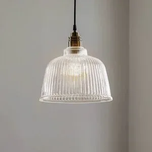 Glas Hängelampe Leana Euluna, dimmbar, klar / transparent, für Wohn- / Esszimmer, Glas, Pendelleuchte