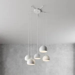 Hängelampe Sool Luminex, dimmbar, weiß / opal, für Wohn- / Esszimmer, Metall, Pendelleuchte