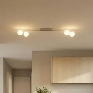 Deckenlampe Imelo TK Lighting, dimmbar, creme / amber, für Schlafzimmer, Glas, Deckenlampe