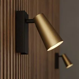 Wandstrahler Angelina Lucande, dimmbar, schwarz, für Schlafzimmer, Metall, Skandinavisch, Wandleuchte, Wandlampe Innen