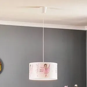 Hängelampe Print M Duolla, dimmbar, violett / pink / rose, für Kinderzimmer, Kunststoff, Junges Wohnen, Pendelleuchte
