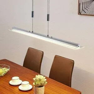 Hängelampe Sladja Lindby, dimmbar, chrom / silber, für Wohn- / Esszimmer, Glas, Modern