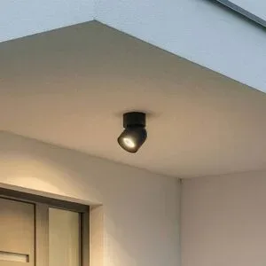 Euluna Deckenspot Oscar, schwarz, Aluminium, Höhe 13,5 cm, GU10 Oscar Nowodvorski Lighting, dimmbar, schwarz, Aluminium, Außenleuchte