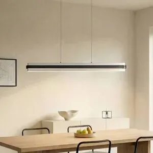 Hängelampe Tarnin Lucande, dimmbar, schwarz, für Wohn- / Esszimmer, Metall, Modern
