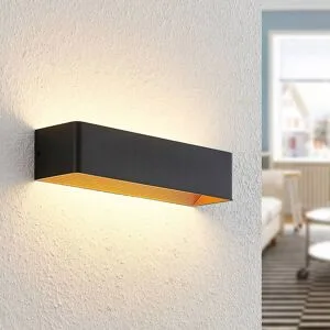 Wandlampe Karam Arcchio, dimmbar, schwarz, für Wohn- / Esszimmer, Aluminium, Modern, LED Wandleuchte, Wandlampe Innen