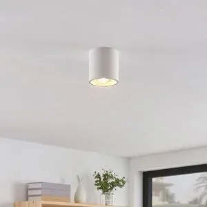 Deckenlampe Parvin Lindby, dimmbar, weiß / opal, für Wohn- / Esszimmer, Aluminium, Modern, Deckenlampe