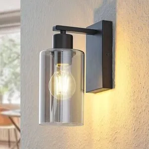 Wandlampe Emavi Lindby, dimmbar, schwarz, für Wohn- / Esszimmer, Metall, Modern, Wandleuchte, Wandlampe Innen