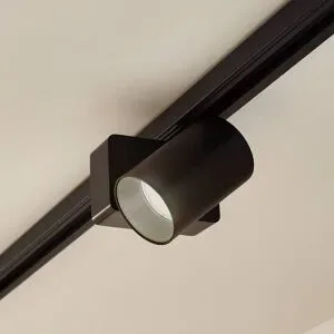 Lindby LED-Schienenstrahler Linaro/Brinja, schwarz, 1-Phasen Linaro/Brinja, schwarz, für Wohn- / Esszimmer, Aluminium, Modern, Stromschienenleuchte