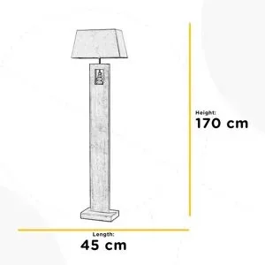 Stehlampe Miriel ONLI, Holz hell, für Wohn- / Esszimmer, Holz, Skandinavisch, Stehlampe