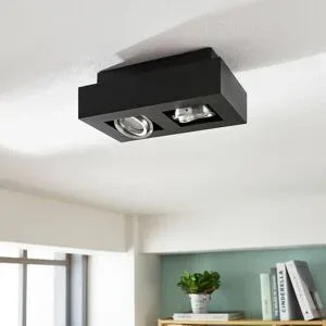 Arcchio Strahler Vince, 25 cm, schwarz, Metall, GU10 VINCE Arcchio, dimmbar, schwarz, für Flurbereich, Aluminium, Modern, Strahler
