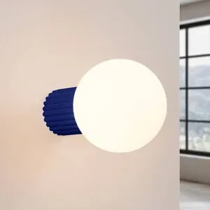 Wandlampe ORBI SOLLUX LIGHTING, dimmbar, blau, für Badezimmer, Aluminium, Wandleuchte, Wandlampe Bad