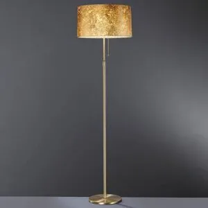 Hufnagel Stehlampe LOOP GEA, messing / gold, für Wohn- / Esszimmer, Metall, Modern, Stehlampe