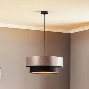 Hängelampe Dorina Maco Design, dimmbar, alu / grau / zink, für Wohn- / Esszimmer, Kunststoff, Modern, Pendelleuchte