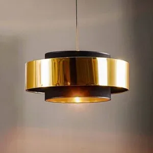 Hängelampe Calisto TK Lighting, dimmbar, schwarz, für Wohn- / Esszimmer, Textil / Stoff / Seide, Modern, Pendelleuchte