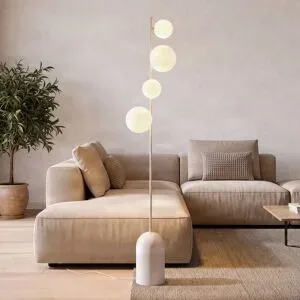Stehlampe Etno LP4 EMIBIG LIGHTING, weiß / opal, für Wohn- / Esszimmer, Glas, Modern, Stehlampe