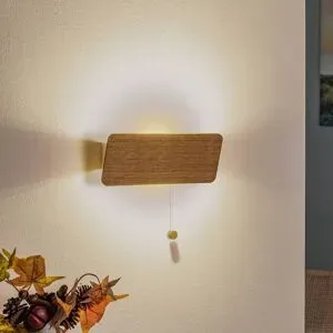 Euluna Wandlampe Oslo Nowodvorski Lighting, dimmbar, Holz hell, für Wohn- / Esszimmer, Holz, Modern, Wandleuchte, Wandlampe Innen