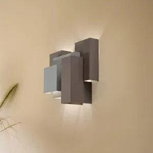 Wandlampe Wall Luminex, dimmbar, creme / amber, für Wohn- / Esszimmer, Metall, Modern, Wandleuchte, Wandlampe Innen