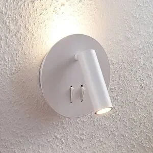 Wandlampe Magya Lucande, weiß / opal, für Wohn- / Esszimmer, Aluminium, Modern, LED Wandleuchte, Wandlampe Innen