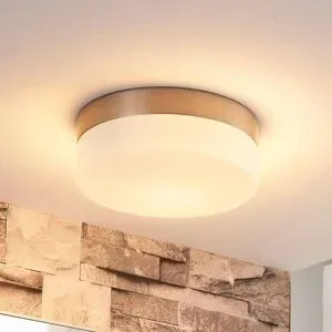 Deckenlampe Amilia Lindby, dimmbar, für Badezimmer, Glas, Modern, Deckenlampe