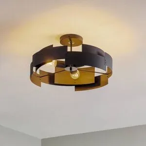 Deckenlampe Tori Euluna, dimmbar, schwarz, für Wohn- / Esszimmer, Metall, Modern, Deckenlampe