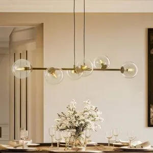 Hängelampe Glassy EMIBIG LIGHTING, dimmbar, schwarz, für Wohn- / Esszimmer, Metall, Modern, Pendelleuchte