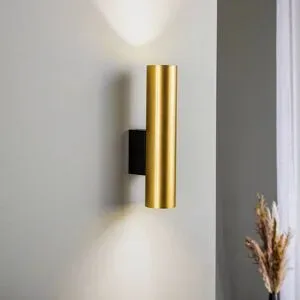 Euluna Wandlampe Eye Nowodvorski Lighting, dimmbar, messing / gold, für Wohn- / Esszimmer, Metall, Modern, Wandleuchte, Wandlampe Innen