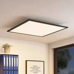 LED Panel Nelios Lindby, schwarz, für Küche, Aluminium, Modern, LED Panel