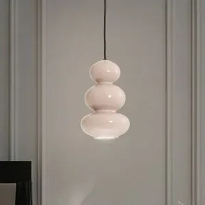 Hängelampe Oman Argon, dimmbar, alu / grau / zink, für Wohn- / Esszimmer, Glas, Pendelleuchte