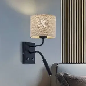 Wandlampe Jovin Luminex, creme / amber, für Wohn- / Esszimmer, Metall, Modern, Wandleuchte, Wandlampe Innen