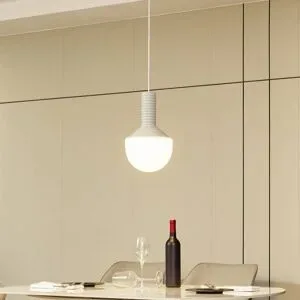 Hängelampe Florine Lucande, dimmbar, alu / grau / zink, für Wohn- / Esszimmer, Keramik, Design, Pendelleuchte
