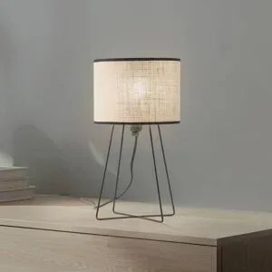 Tischlampe Trixi Duolla, braun / rost, für Wohn- / Esszimmer, Textil / Stoff / Seide, Tischlampe