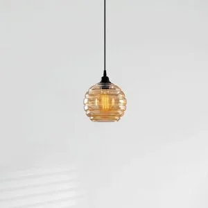 Glas Hängelampe Gold 010 Opviq, dimmbar, messing / gold, für Wohn- / Esszimmer, Glas, Pendelleuchte