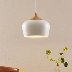 Hängelampe Vilsera Lindby, dimmbar, weiß / opal, für Wohn- / Esszimmer, Metall, Skandinavisch, Pendelleuchte