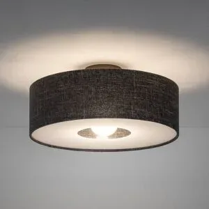 Euluna Deckenlampe Amarela M Nowodvorski Lighting, dimmbar, schwarz, für Wohn- / Esszimmer, Textil / Stoff / Seide, Modern, Deckenlampe