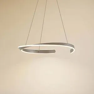 Hängelampe Eloura Lucande, alu / grau / zink, für Wohn- / Esszimmer, Metall, Modern