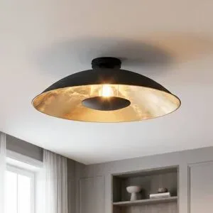 Deckenlampe Emilienne Lindby, dimmbar, schwarz, für Wohn- / Esszimmer, Metall, Modern, Deckenlampe
