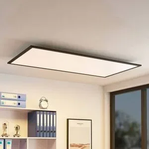 LED Panel Nelios Lindby, schwarz, für Küche, Aluminium, Modern, LED Panel