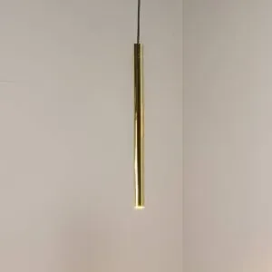 Hängelampe Sone Euluna, dimmbar, messing / gold, für Wohn- / Esszimmer, Metall, Pendelleuchte