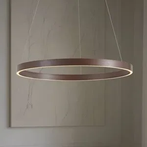 Hängelampe Yonam Lucande, dimmbar, braun / rost, für Wohn- / Esszimmer, Metall, Modern