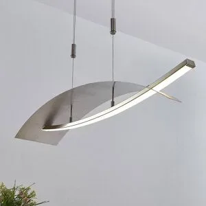Hängelampe Marija Lucande, dimmbar, chrom / silber, für Wohn- / Esszimmer, Metall, Modern